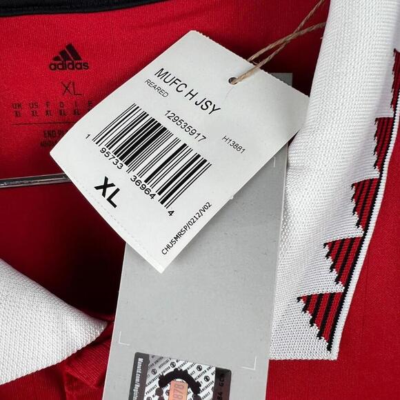 Adidas Manchester United Home Jersey 2022/23 Red XL MUFC Soccer Shirt H13881 NWT - Picture 6 of 8